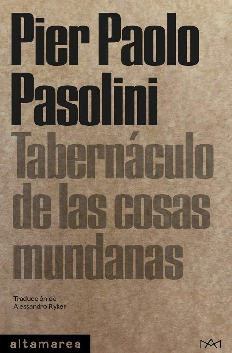 Tabernáculo de las cosas mundanas | 9788419583611 | Pasolini, Pier Paolo