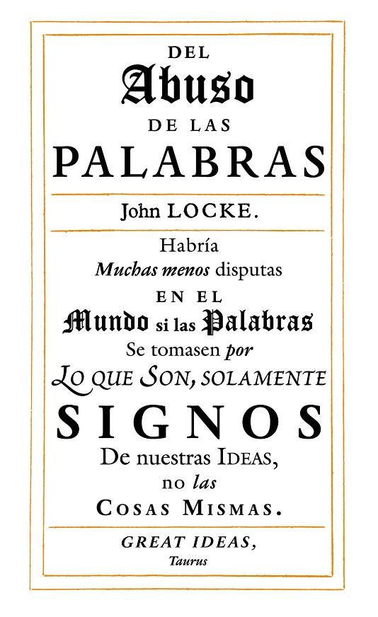 Del abuso de las palabras  | 9788430616558 | Locke, John