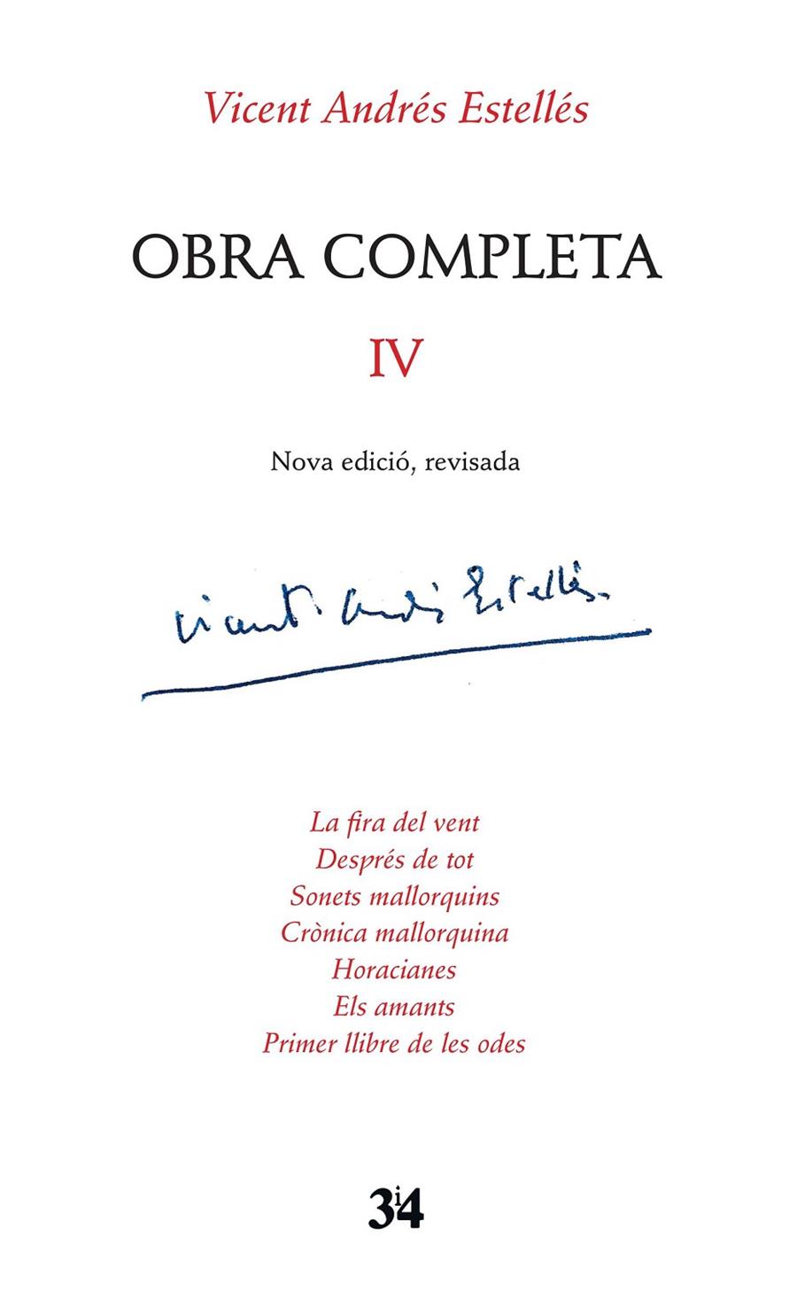 Obra completa revisada 4 | 9788416789740 | Andrés Estellés, Vicent