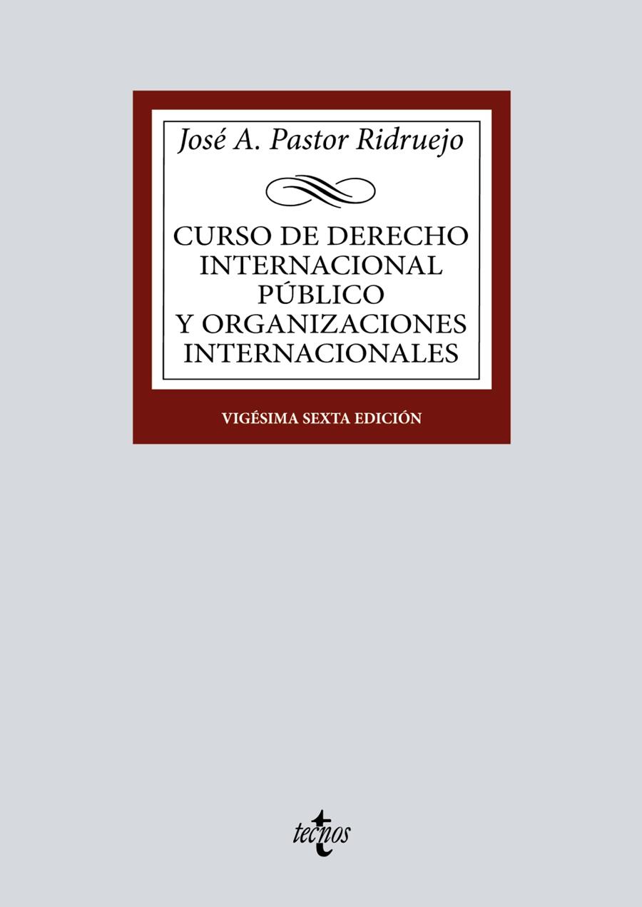 Curso de Derecho Internacional Público y Organizaciones Internacionales | 9788430985494 | Pastor Ridruejo, José  Antonio