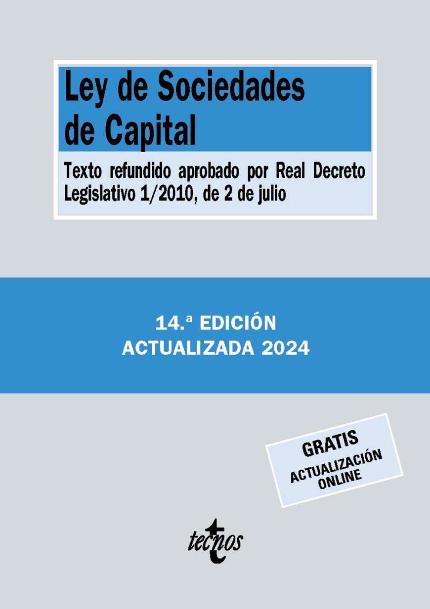 Ley de Sociedades de Capital | 9788430988518 | Editorial Tecnos