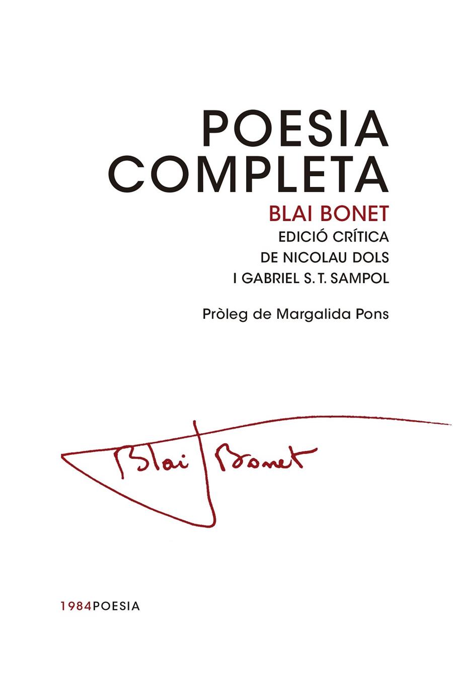 Poesia completa | 9788415835462 | Bonet, Blai