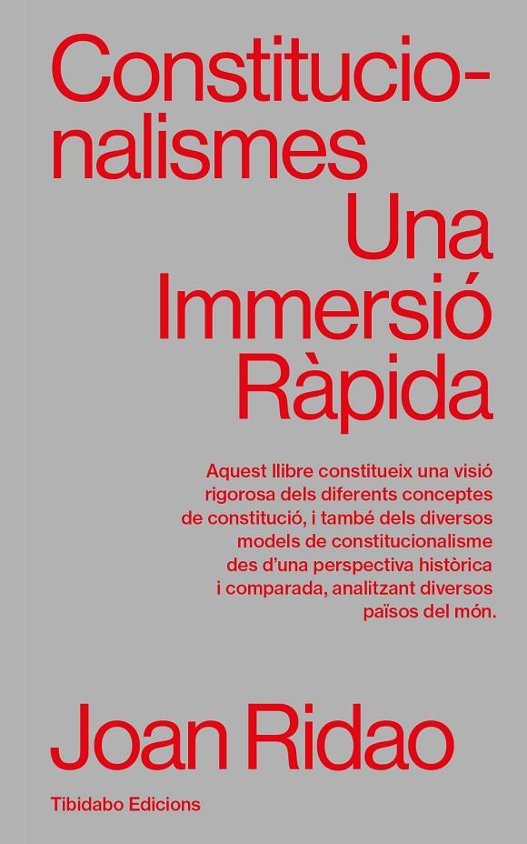 Constitucionalismes : Una immersió ràpida | 9788410013124 | Ridao, Joan