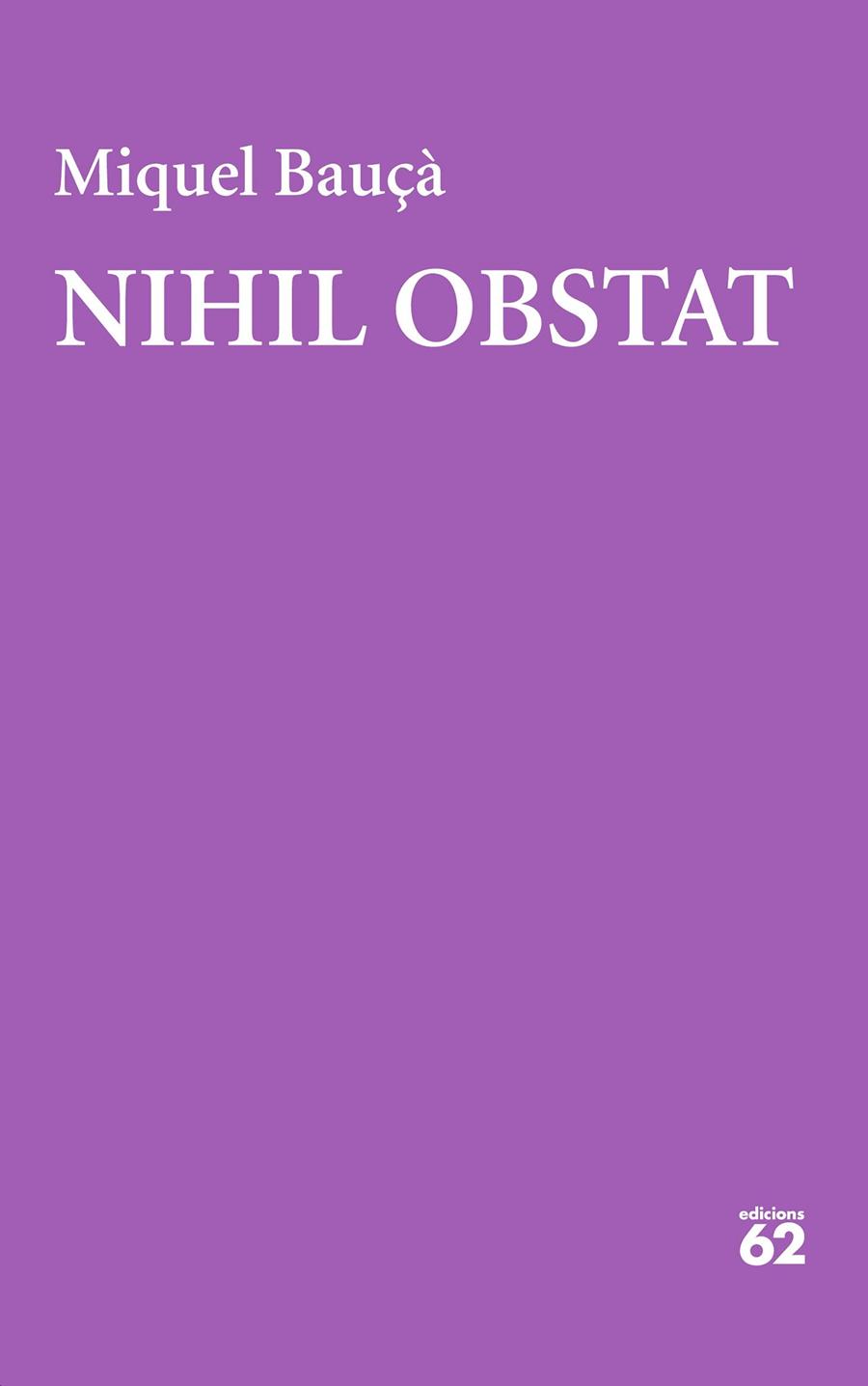 Nihil obstat | 9788429781182 | Bauçà, Miquel